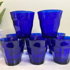 Duralex Picardie Tumblers Cobalt Blue Set of 8
